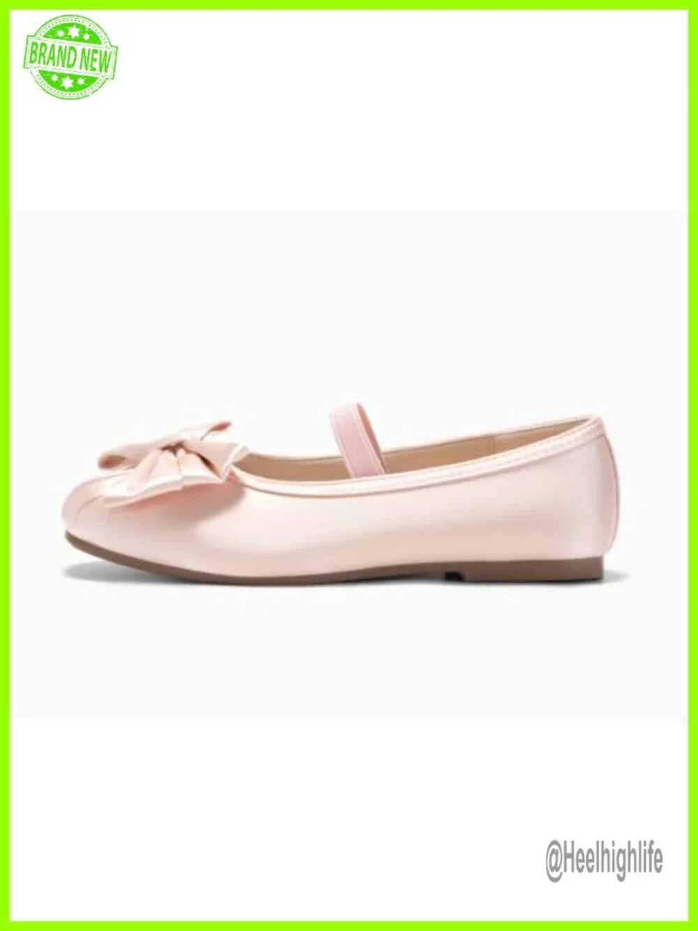 Girls Satin Bow Ballet Flats Square Toe Mary Jane Shoes Sparkly